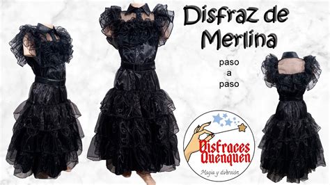 disfraz de merlina addams|vestido merlina addams diy.